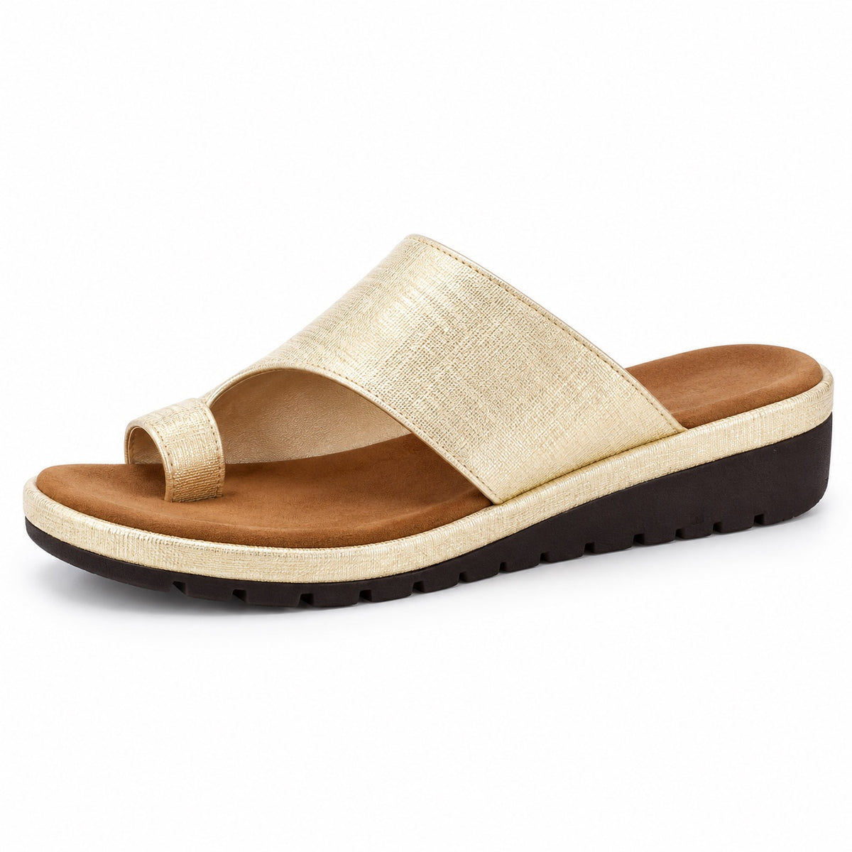 Frankie – Unisex Comfortable Sandals in Gold