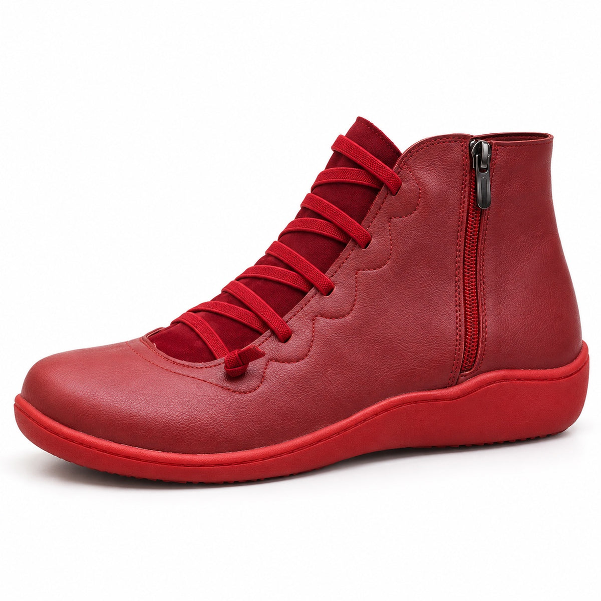 Freda – Women's Comfort Boots in Red
