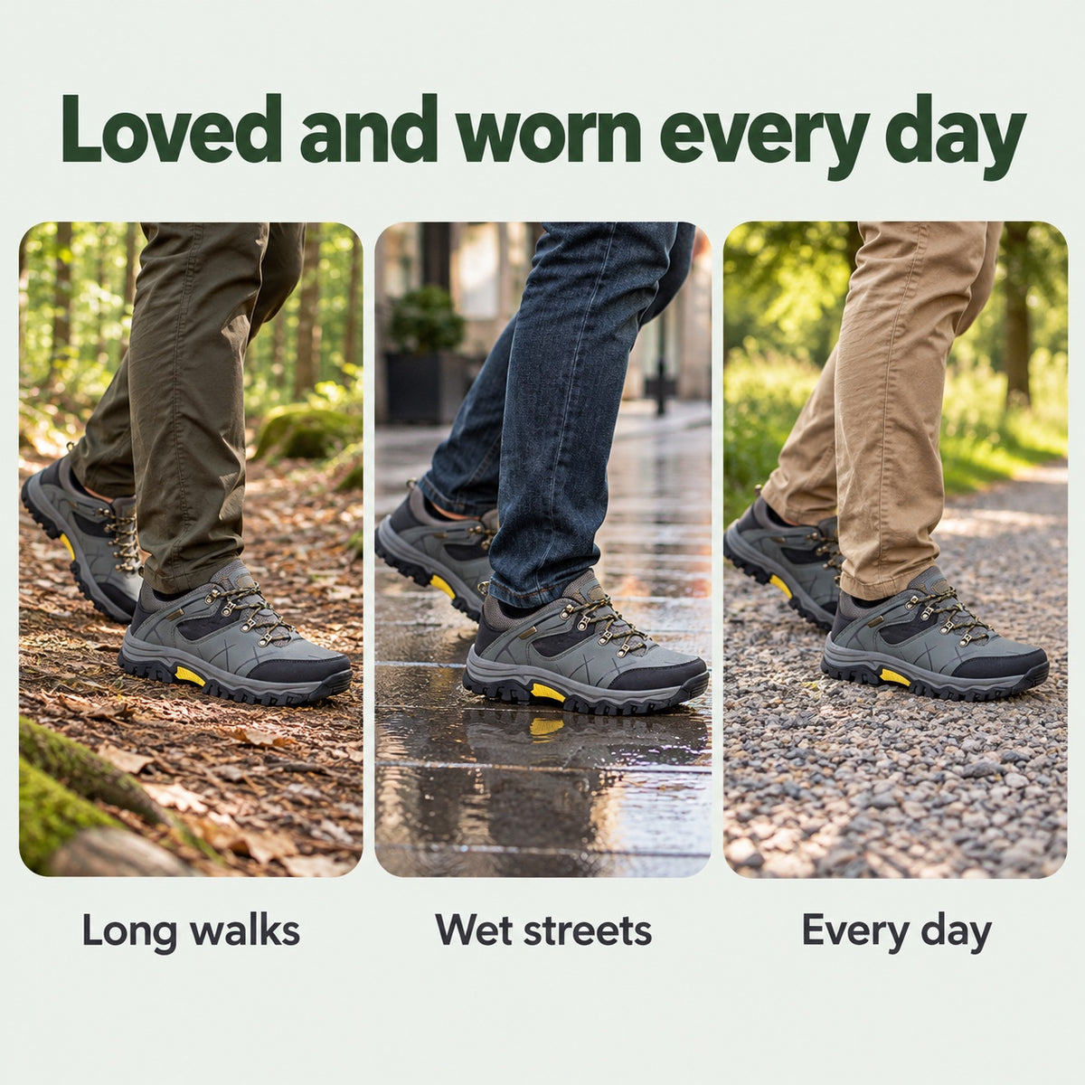 Frederick – Men's Non-Slip Sneakers, worn every day