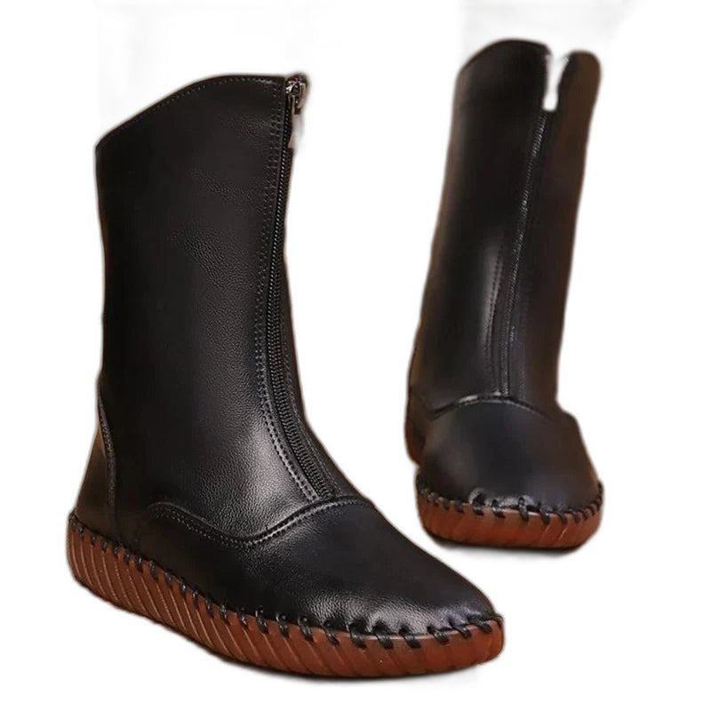 Jesse – unisex kozačky pro široká lýtka s pružným svrškem