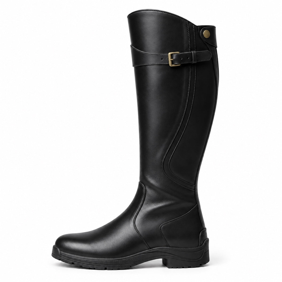 Fuller – Unisex Wide Calf Boots in Black