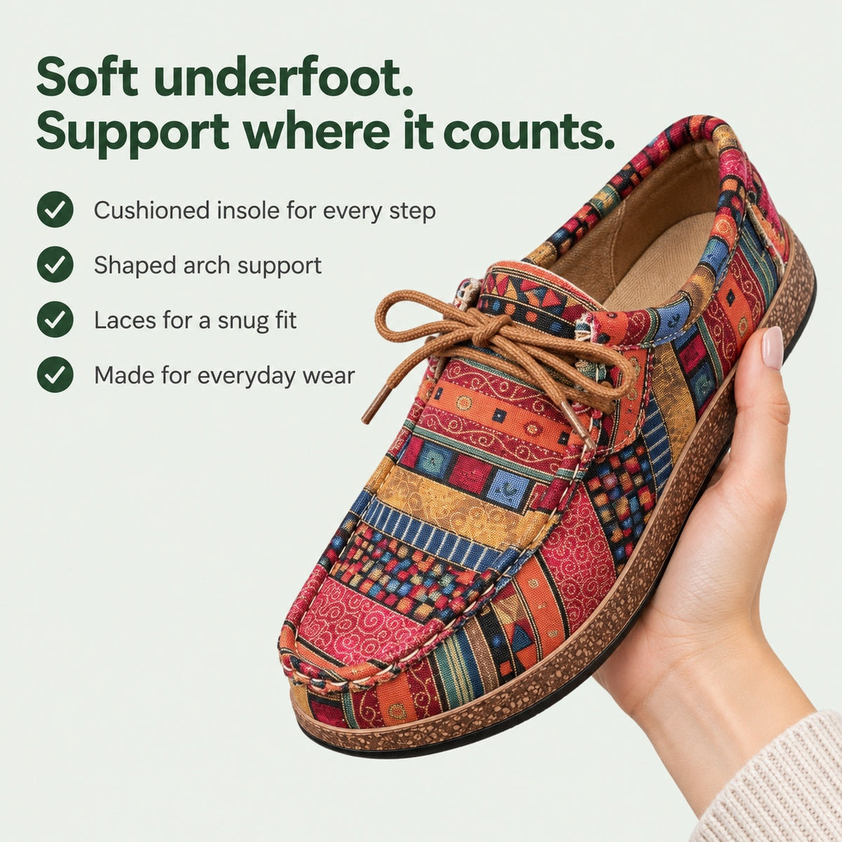 Garza – Women's Orthopedic Sneakers, key benefits