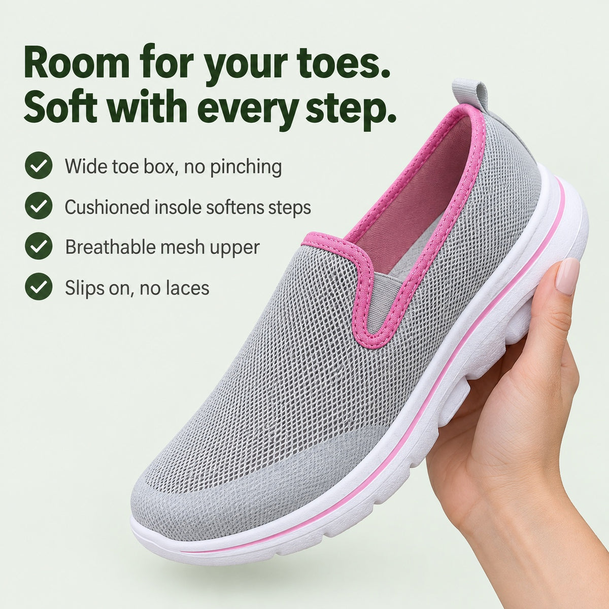 Geneva – Women's Wide Toe Box Sneakers, key benefits