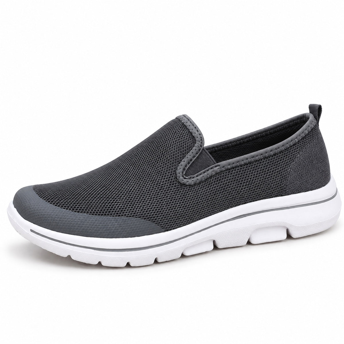 Geneva – Women's Wide Toe Box Sneakers in Dark Grey