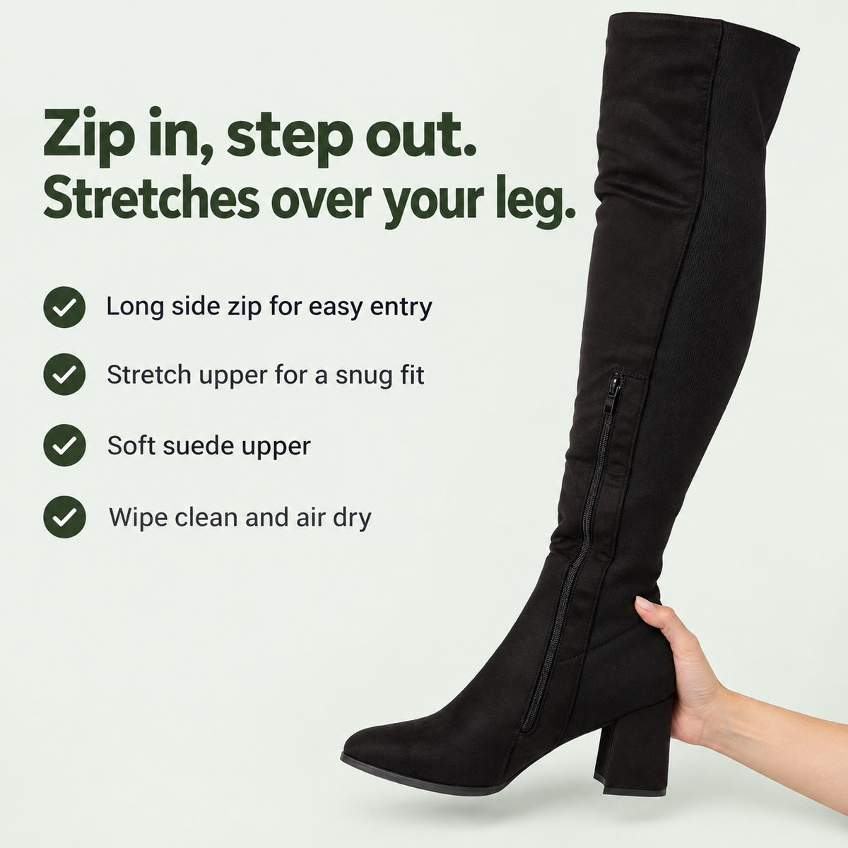 Genevieve – Women's Wide Calf Boots, key benefits