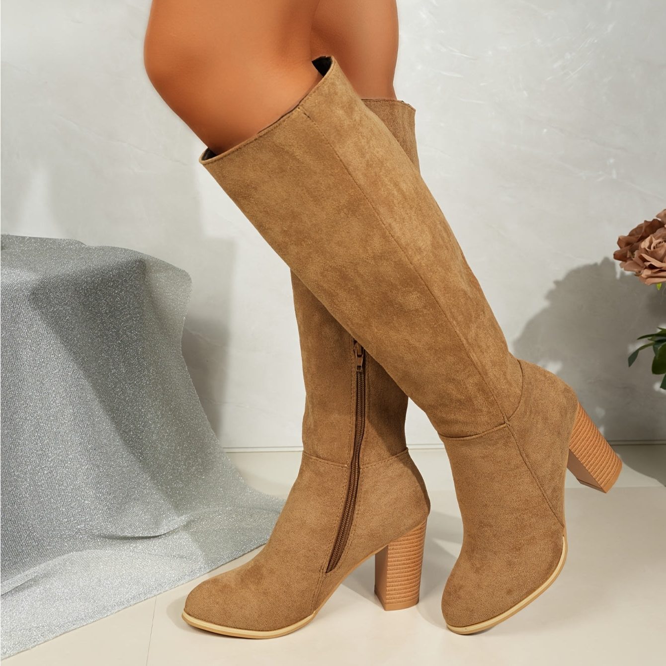Teri – Women's Wide Calf Boots with a Stretch Shaft