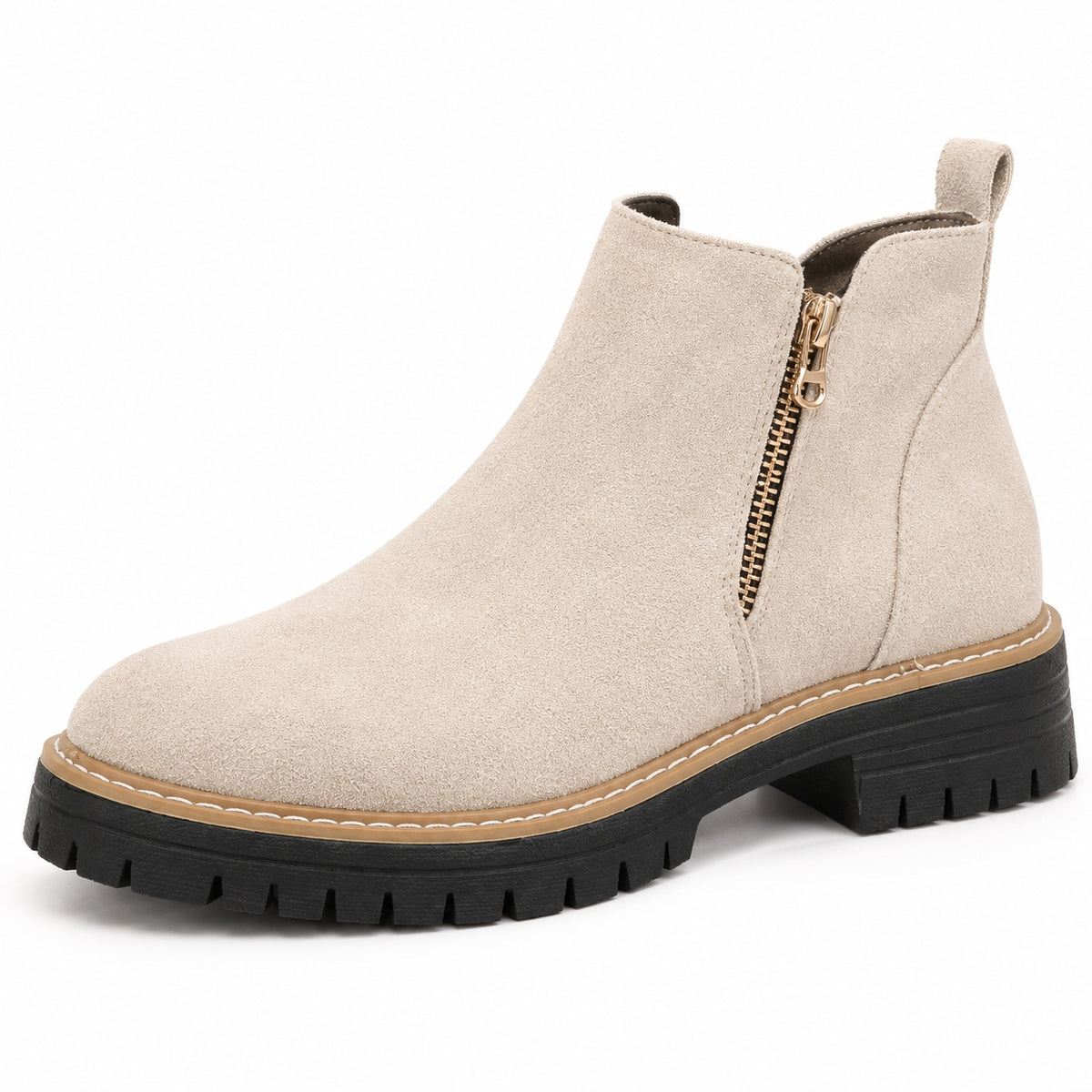 Glenda – Women's Comfort Boots in Beige