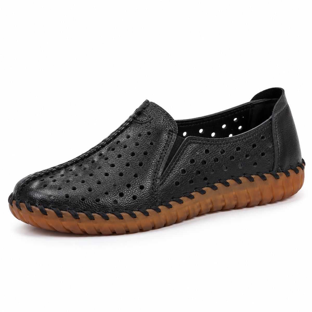 Goodman – Women's Wide Toe Box Shoes in Black hollow