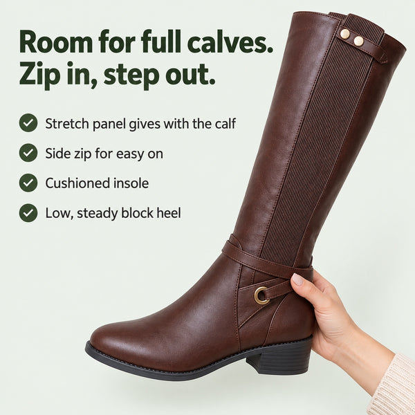 Gretchen – Women's Wide Calf Boots, key benefits