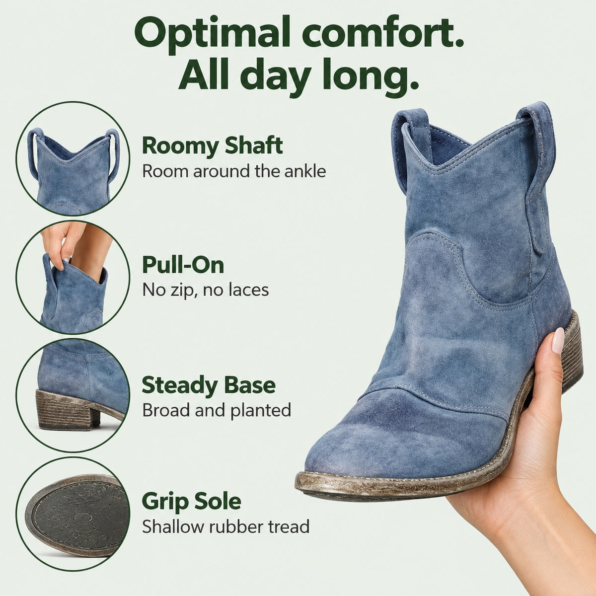 Hanson – Unisex Wide Calf Boots, features
