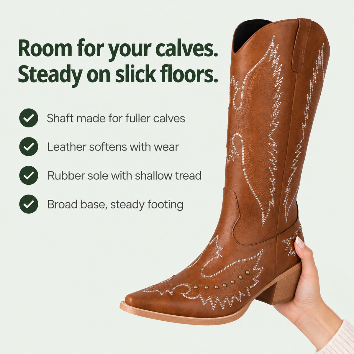 Hayden – Unisex Wide Calf Boots, key benefits