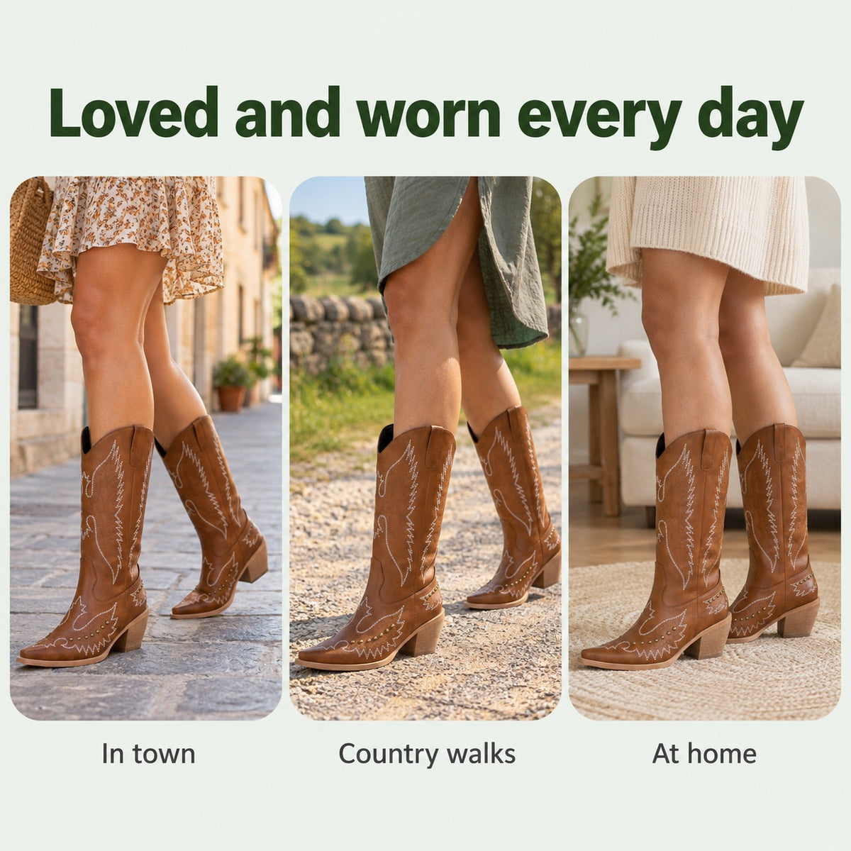 Hayden – Unisex Wide Calf Boots, worn every day