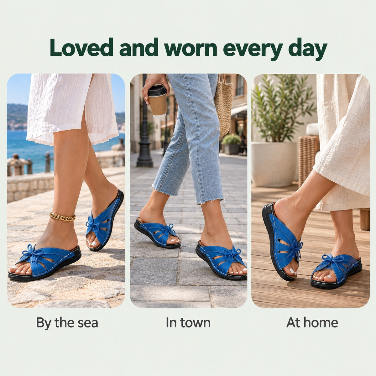 Hayes – Unisex Wide Toe Box Sandals, worn every day