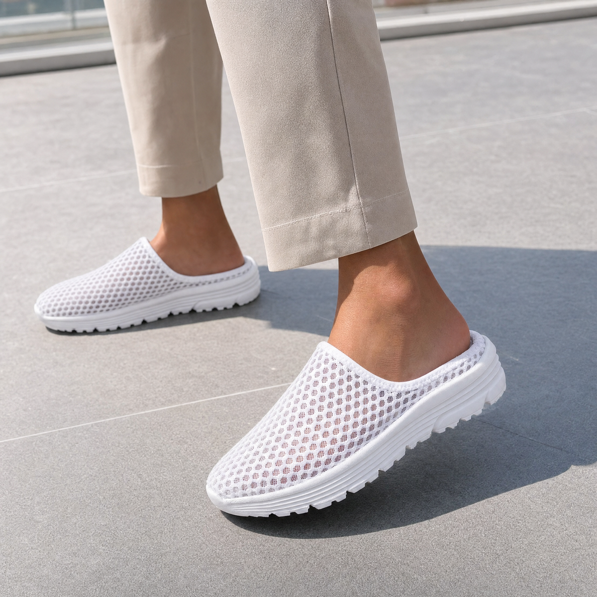 Orthopedic Mesh Slip-On Sneakers with Arch Support
