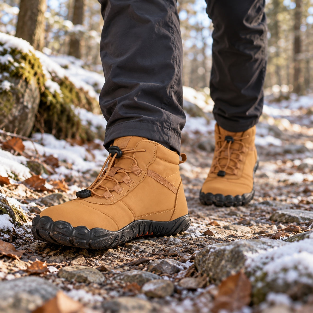 Hill – Unisex Barefoot Shoes, worn on a walk