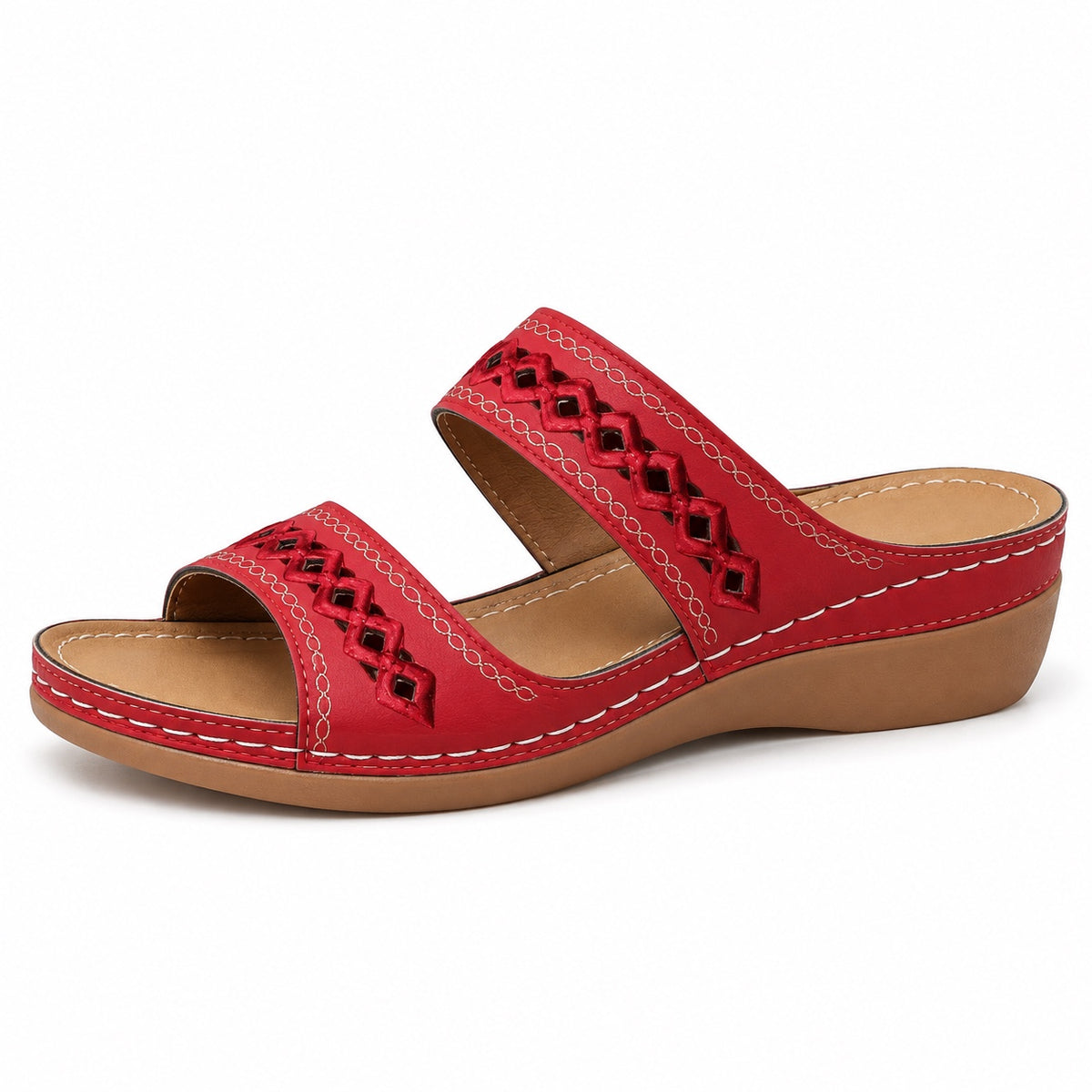 Holly – Women's Slip-On Loafers in Red