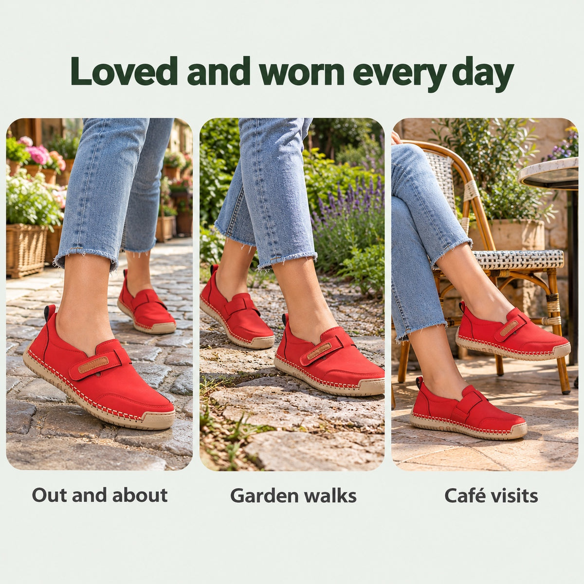 Hope – Women's Wide Toe Box Flats, worn every day