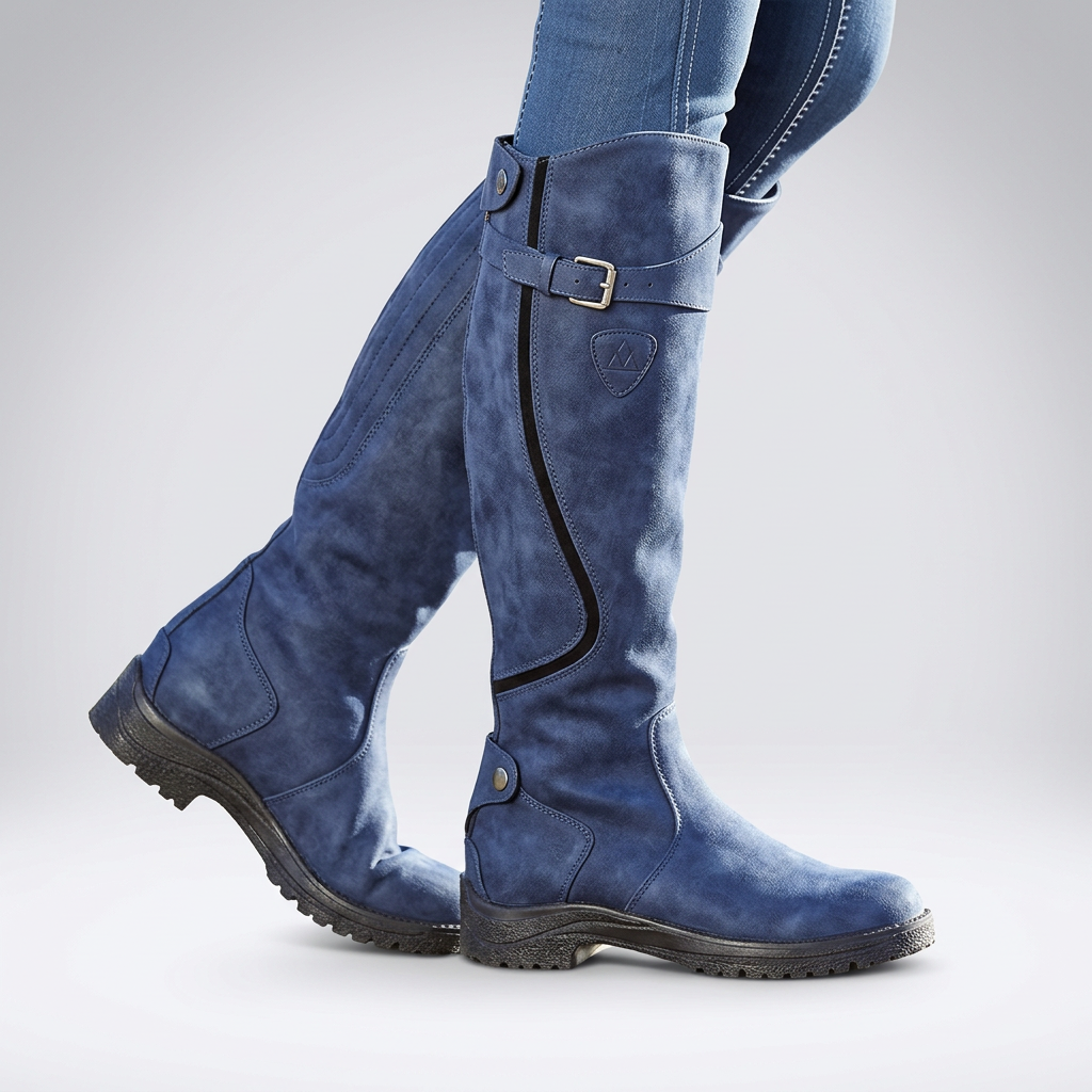 Women's Orthopedic Tall Boots – Anti-Slip Outsole, Adjustable Buckle Closure