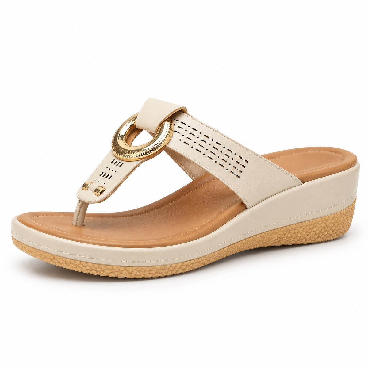 Hubbard – Unisex Wide Toe Box Sandals in Beige
