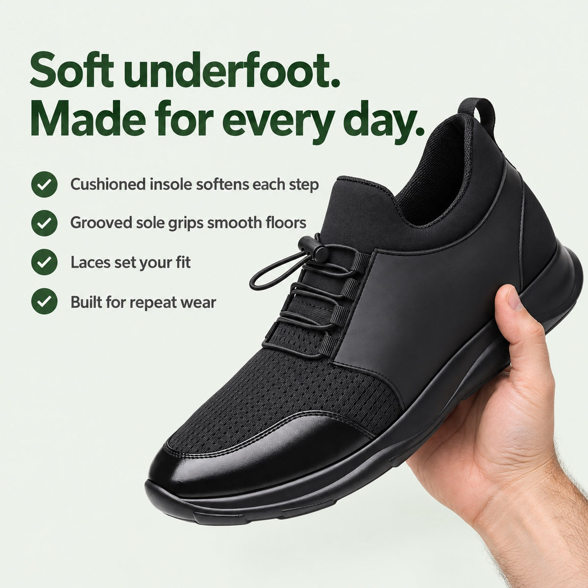 Hubert – Men's Non-Slip Shoes, key benefits