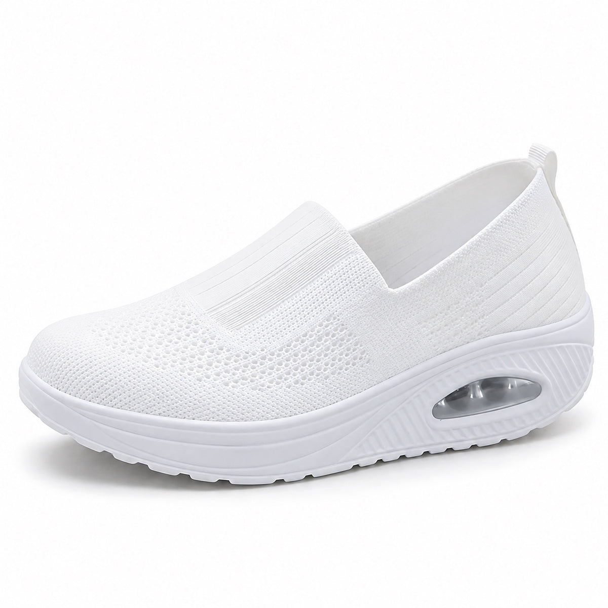 Hugh – Women's Slip-On Sneakers in White