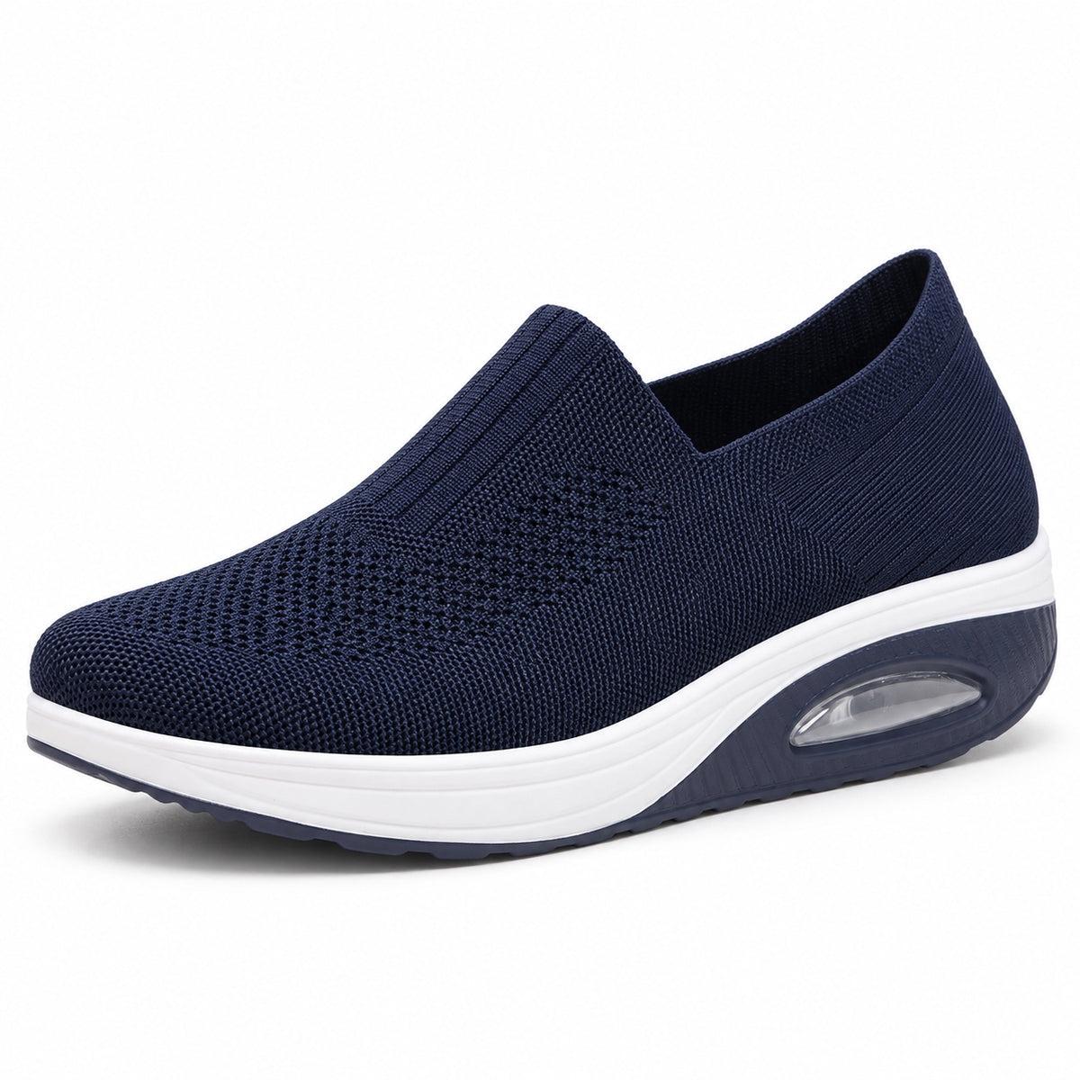Hugh – Women's Slip-On Sneakers in Dark Blue