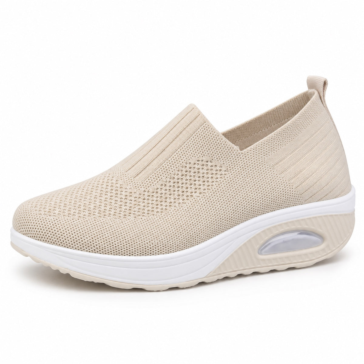 Hugh – Women's Slip-On Sneakers in Beige