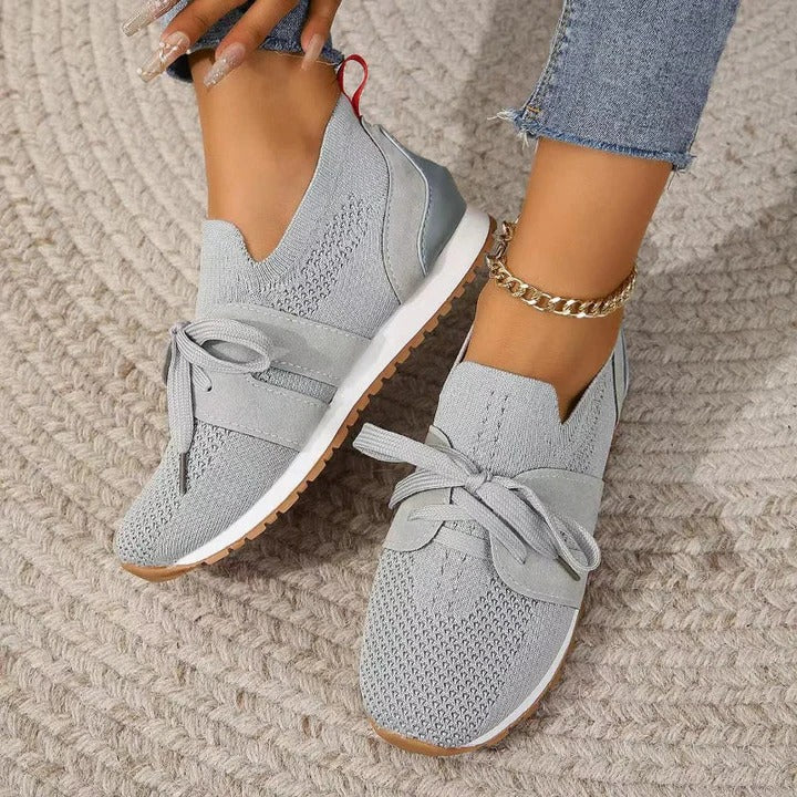 Gel Infused Walking Shoes with Arch Support and Breathable Mesh, Widened Sole