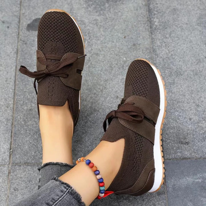 Gel Infused Walking Shoes with Arch Support and Breathable Mesh, Widened Sole