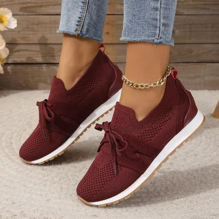 Gel Infused Walking Shoes with Arch Support and Breathable Mesh, Widened Sole