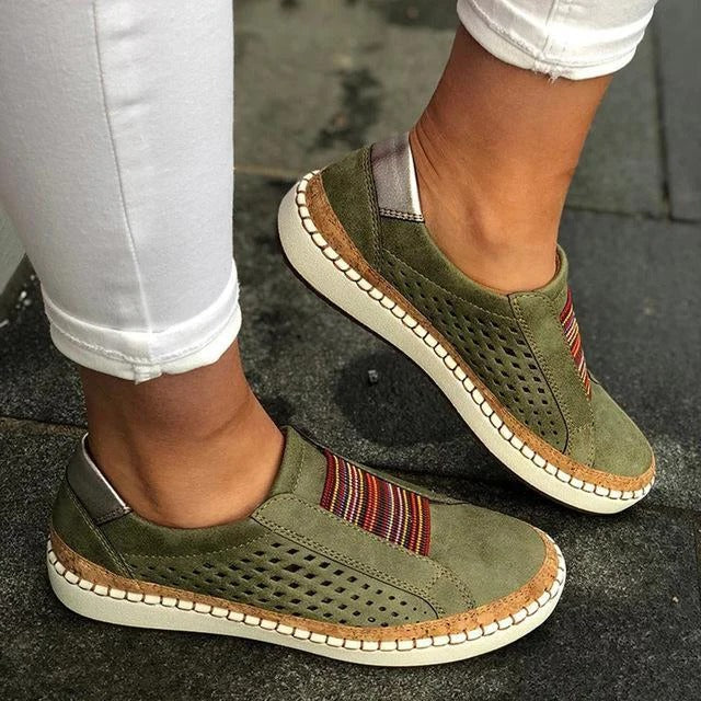 Womens Orthopedic Casual Sneaker with Three-Arch Support and Toe Alignment