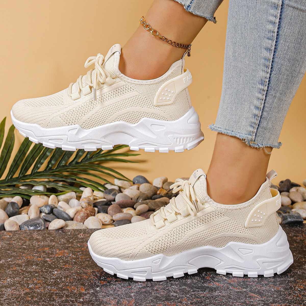 Hermance | Chunky Lace-Up Sneakers for Women