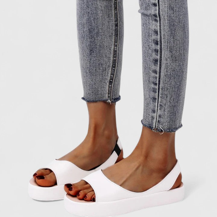 Orthopedic Wedge Sandals for Women with Cushioned Insole and Elastic Back Strap