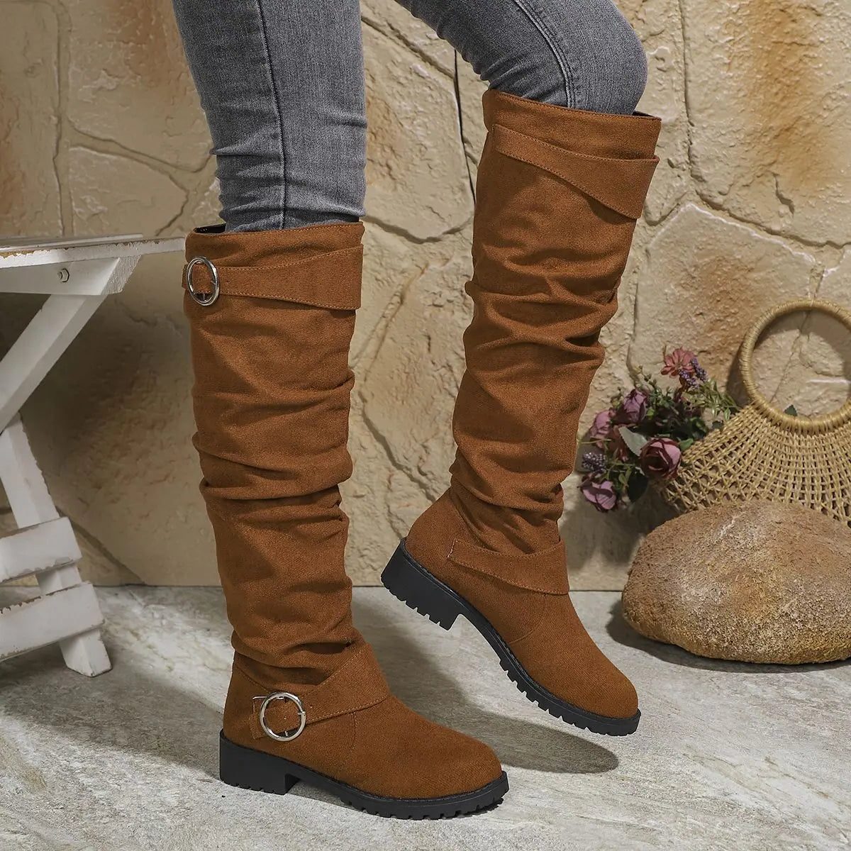 Indigo | Slouchy Knee-High Boots for Women