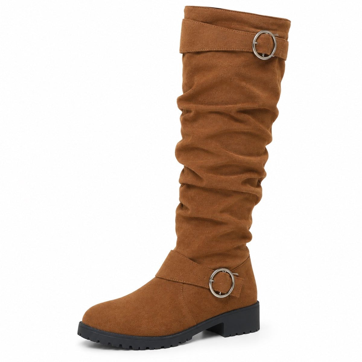 Jasmine – Women's Wide Calf Boots in Light Brown