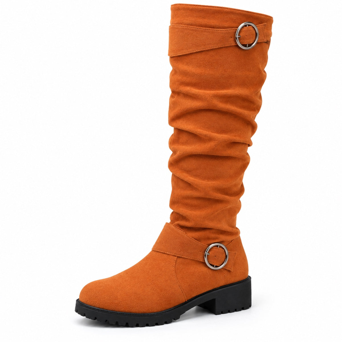 Jasmine – Women's Wide Calf Boots in Orange