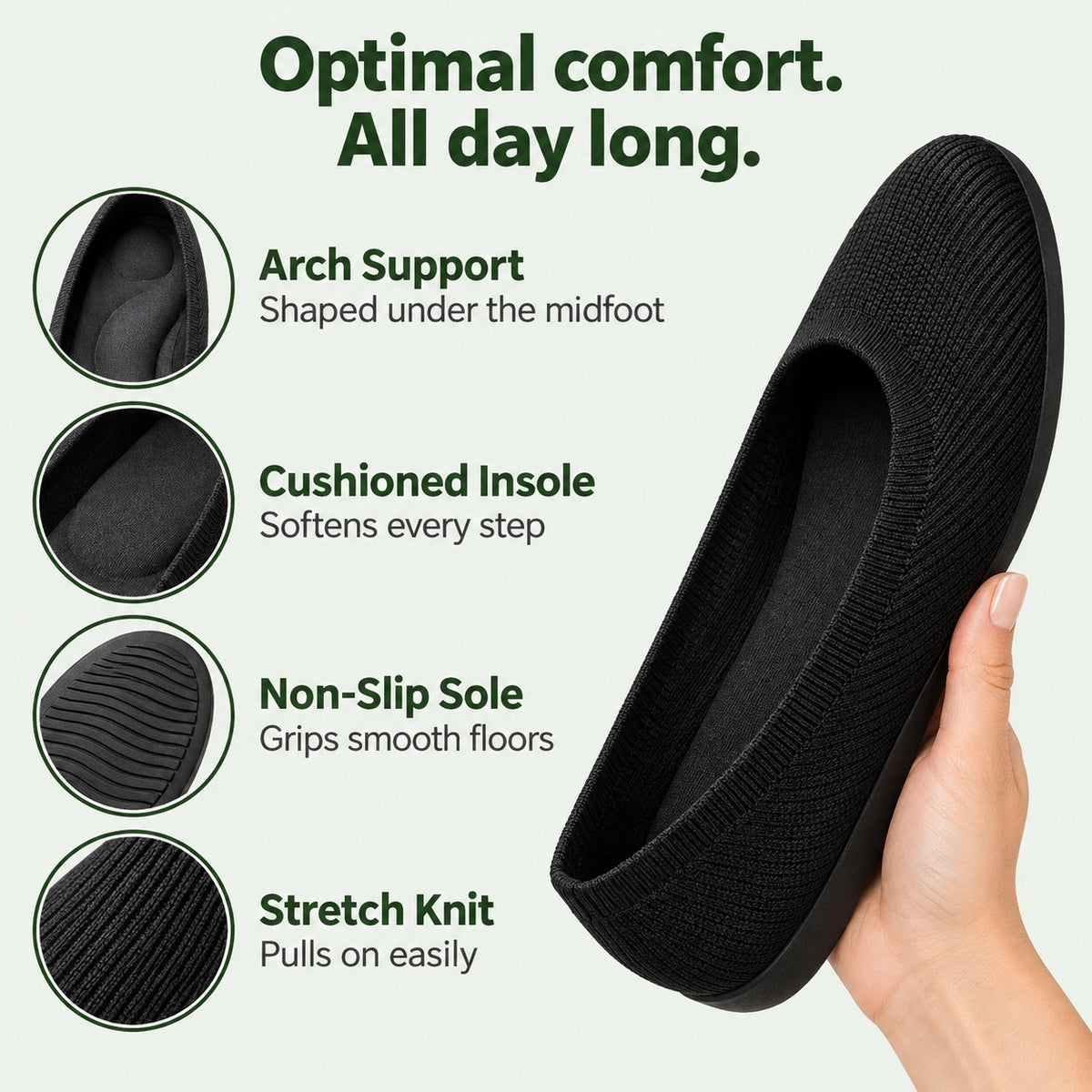 Jeannette – Women's Arch Support Shoes, features