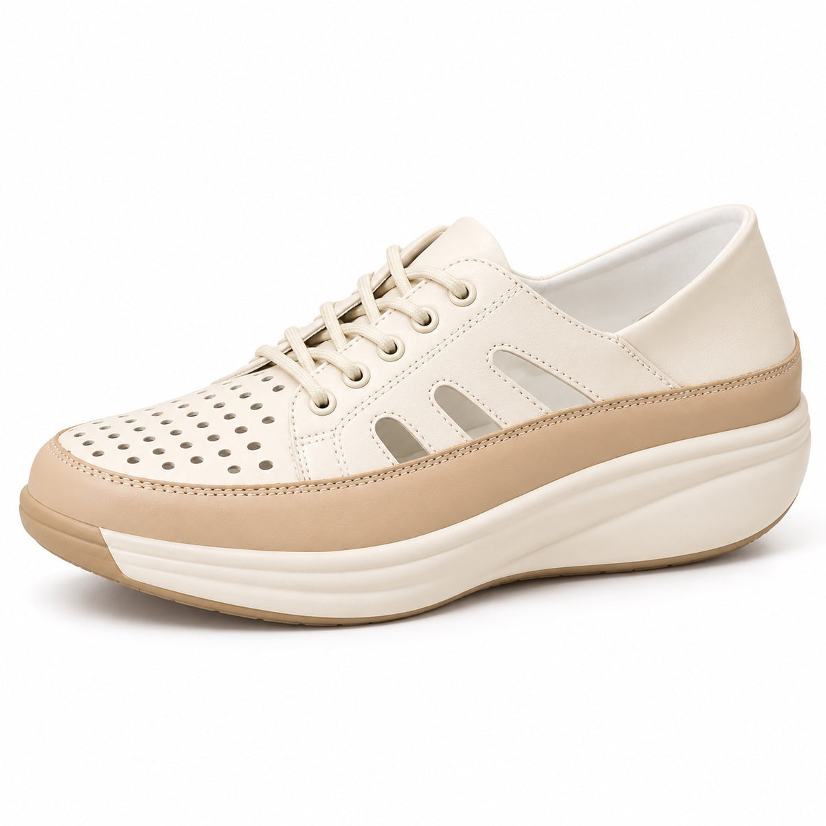 Jenna – Women's Plantar Fasciitis Sneakers in Apricot