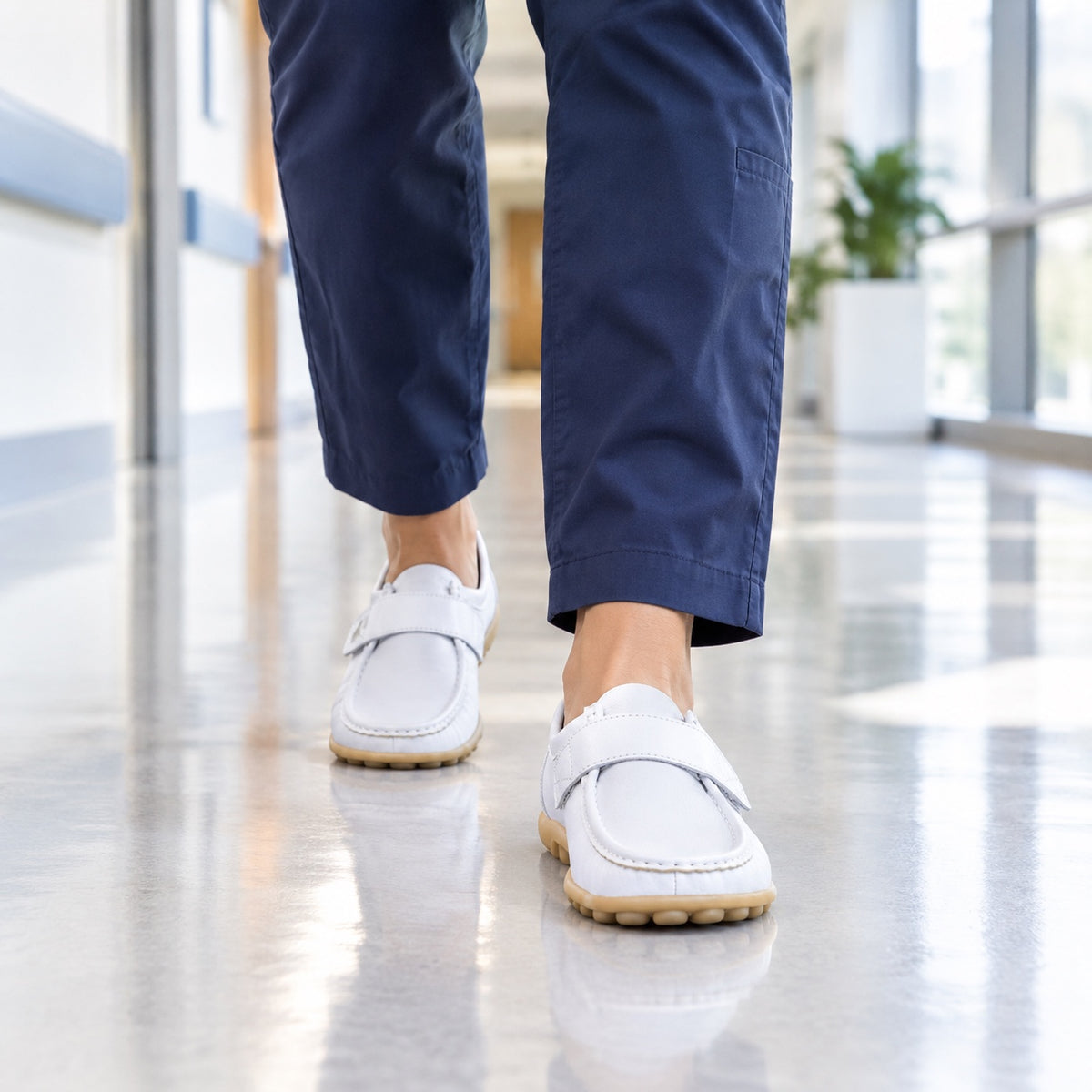Joyce – Women's Nursing Loafers, worn on a walk