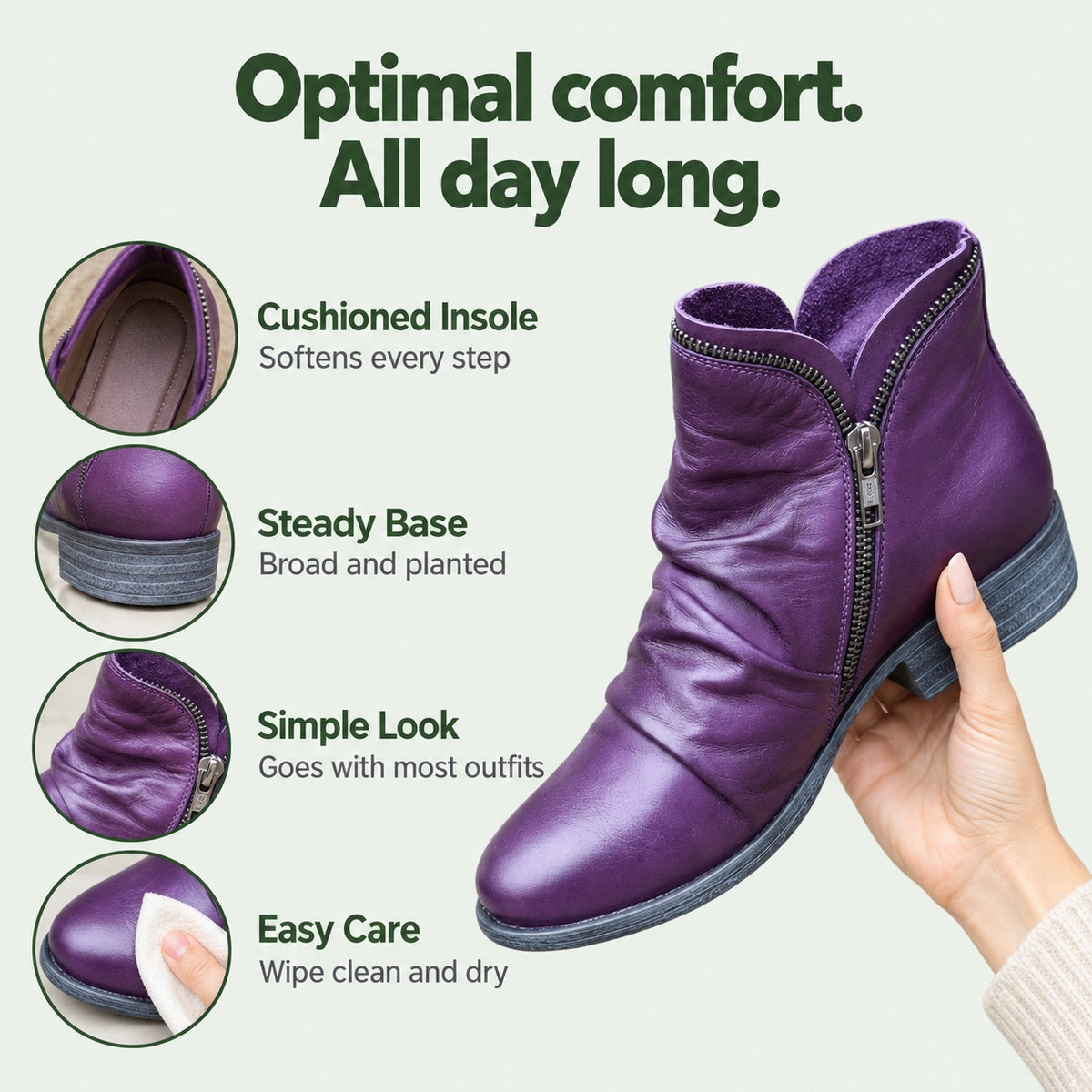 Judy – Women's Comfort Boots, features