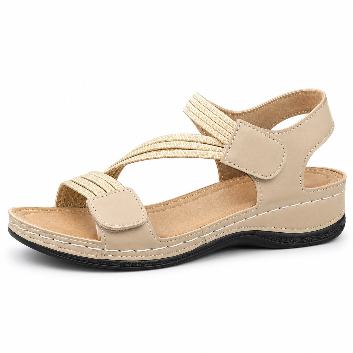 Julie – Women's Wide Toe Box Sandals in Khaki