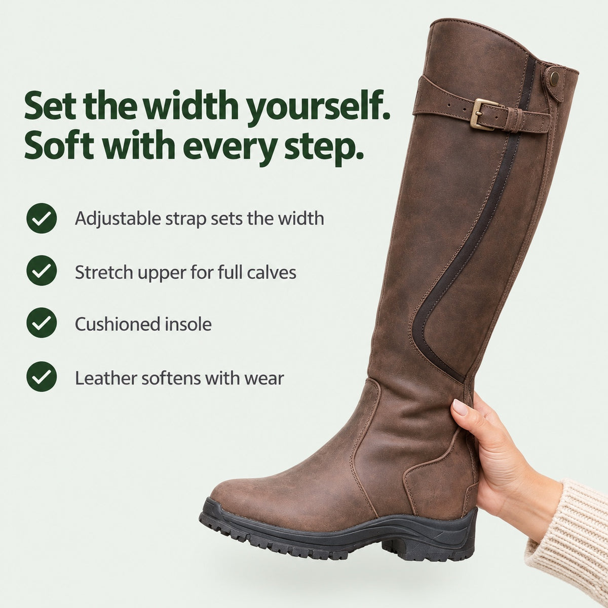 Karla – Women's Wide Calf Boots, key benefits