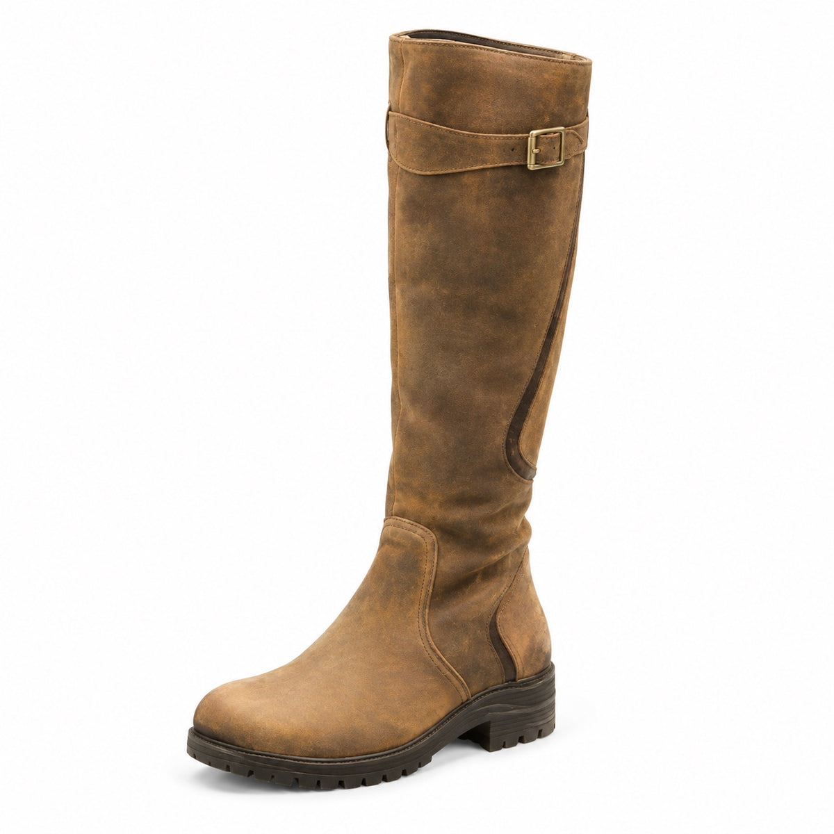 Karla – Women's Wide Calf Boots in Brown