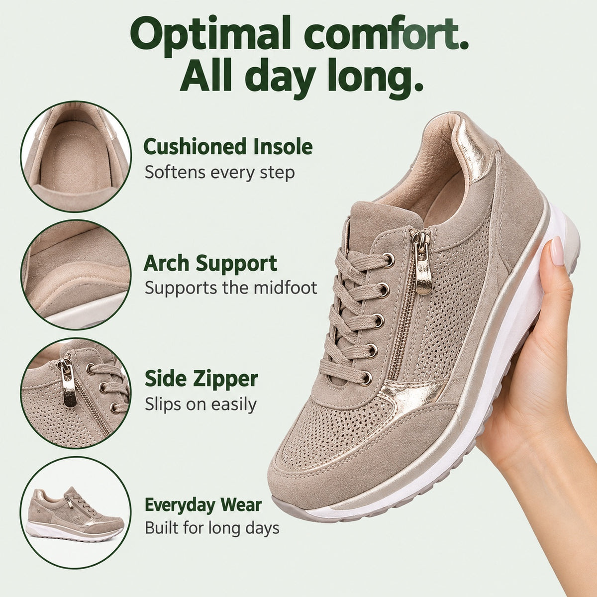 Kate – Women's Nursing Sneakers, features