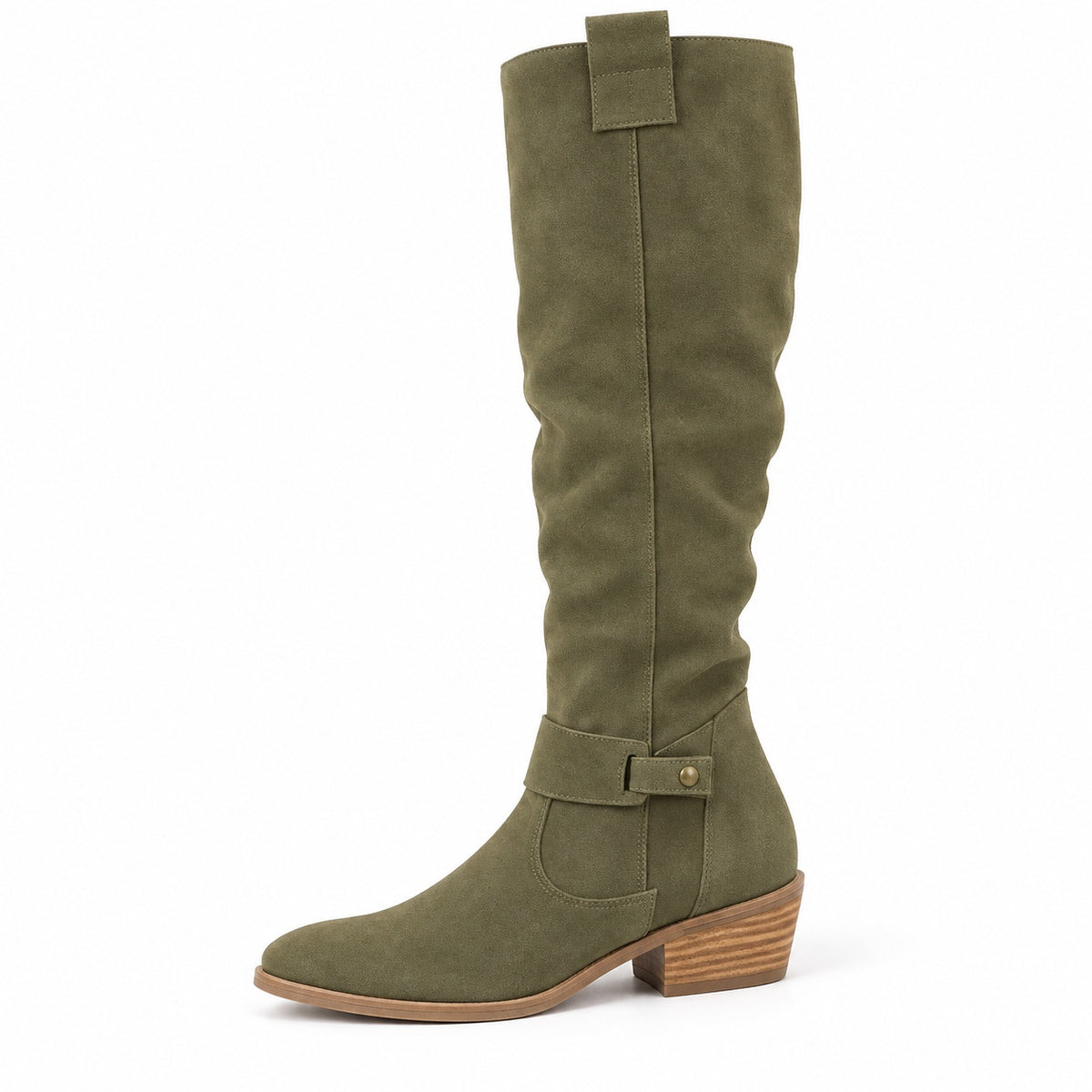 Kathy – Women's Wide Calf Boots in Dark Green