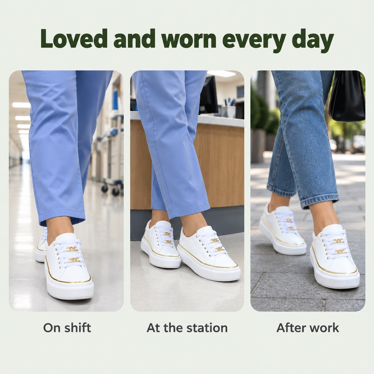 Katie – Women's Nursing Sneakers, worn every day