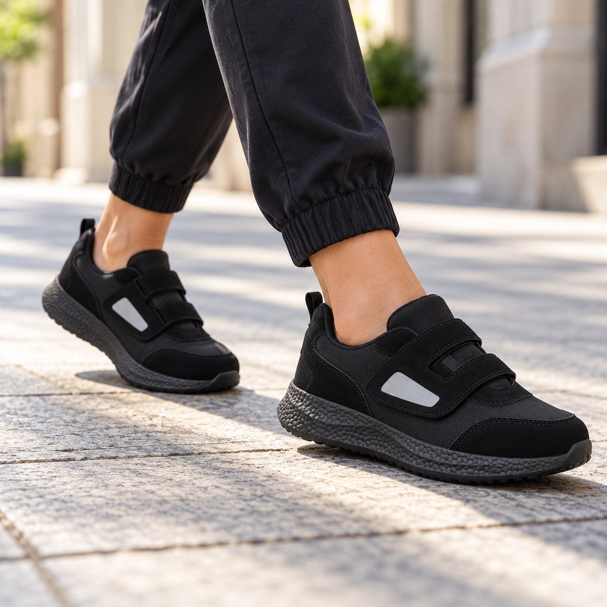 Kayla – Women's Wide Toe Box Sneakers, worn on a walk