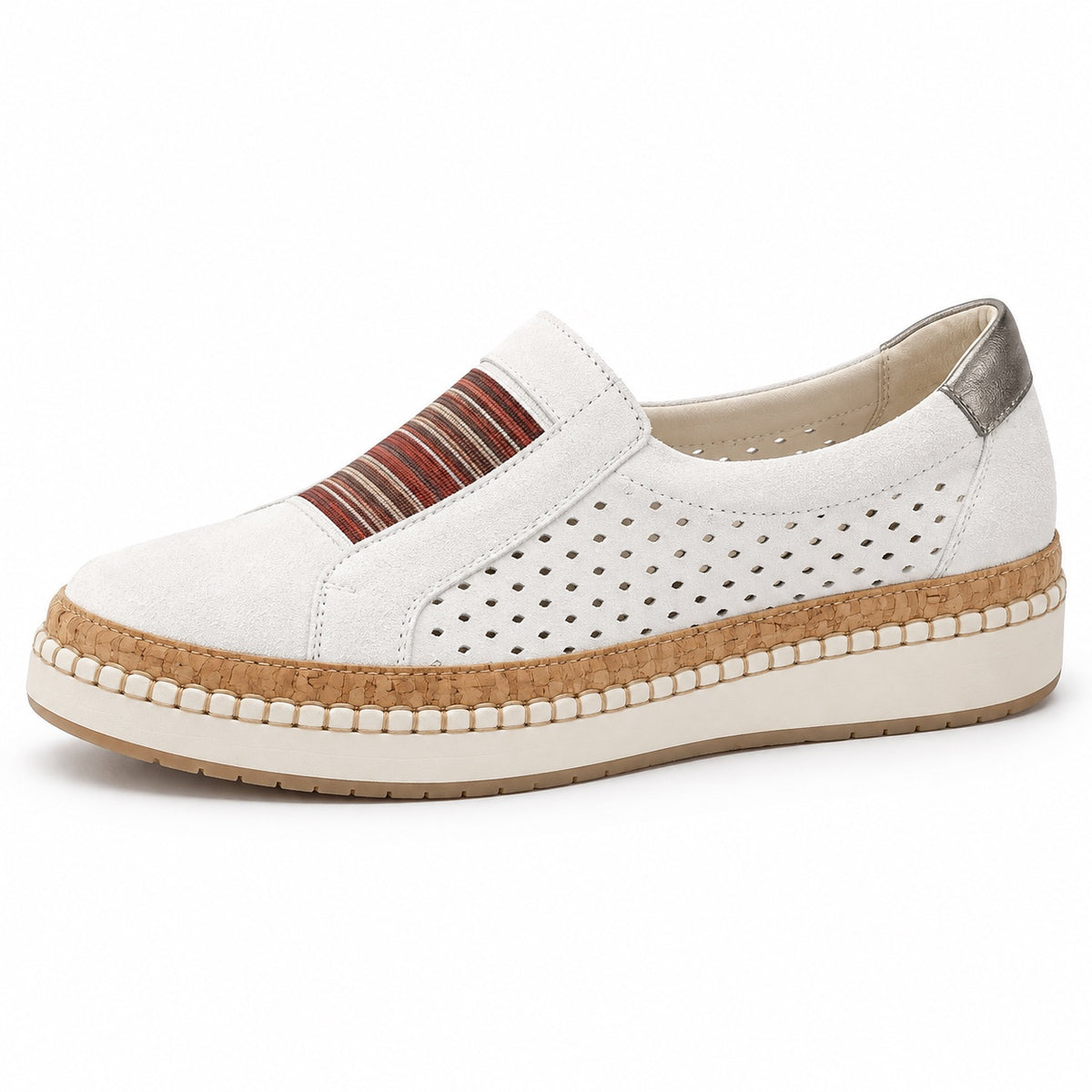 Kelly – Unisex Arch Support Loafers in White