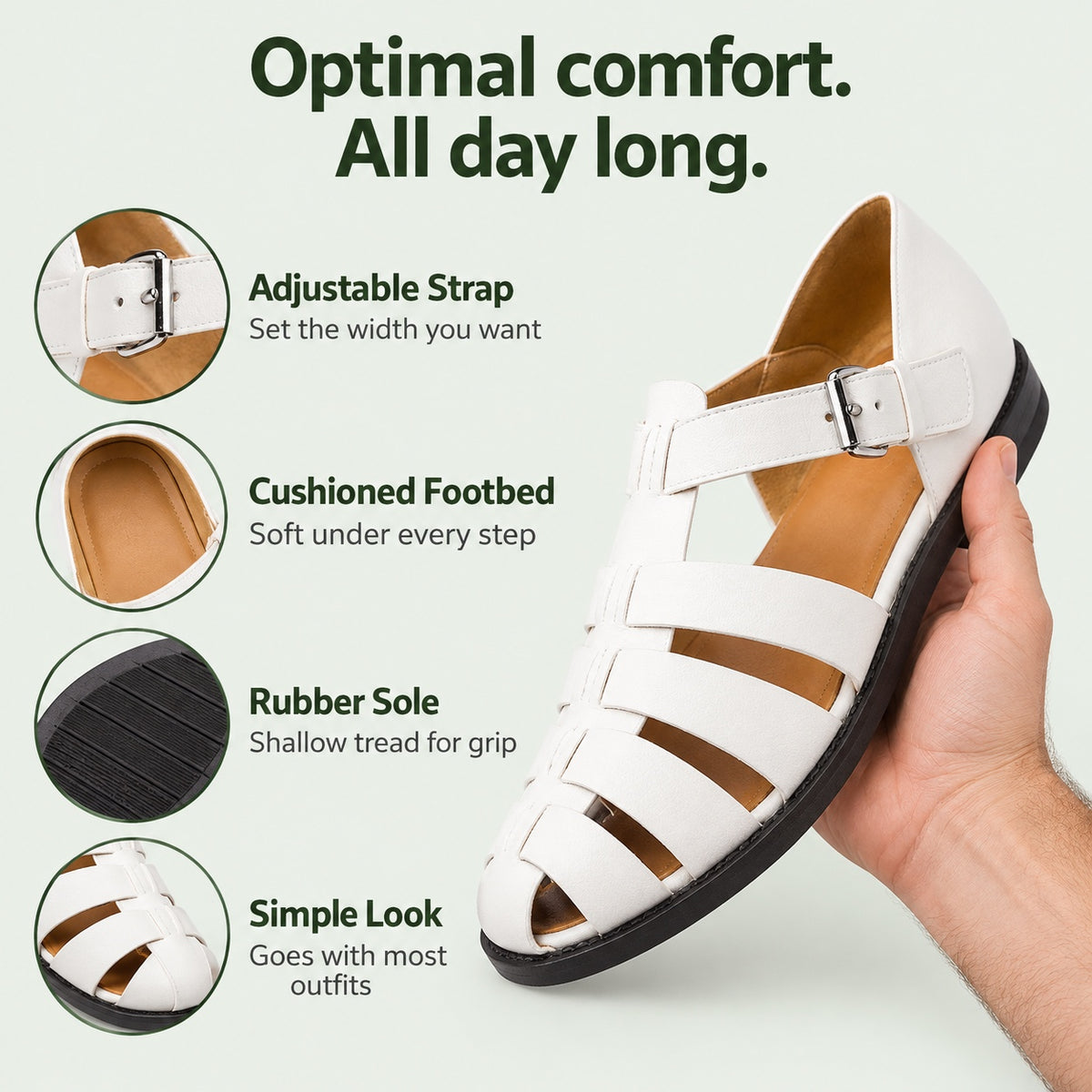 Kelvin – Men's Comfortable Sandals, features