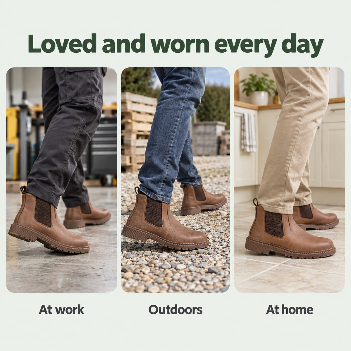 Kent – Men's Wide Calf Boots, worn every day